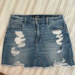 Hollister jean skirt